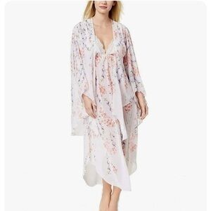 Linea Donatella Deandra Floral Print Cocoon Kimono Robe Pink S/M